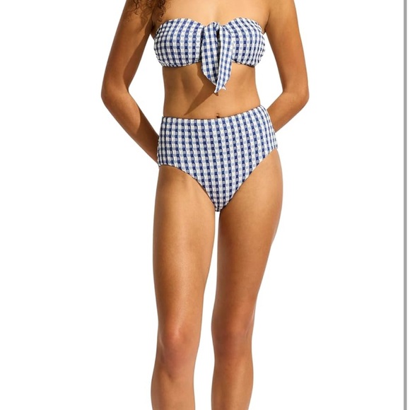 Seafolly High Waisted Full Coverage Low Legline Bikini Bottom 12/606-10 - Picture 5 of 5